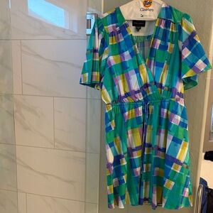 Donna Morgan Colorful Geometric Pattern Dress